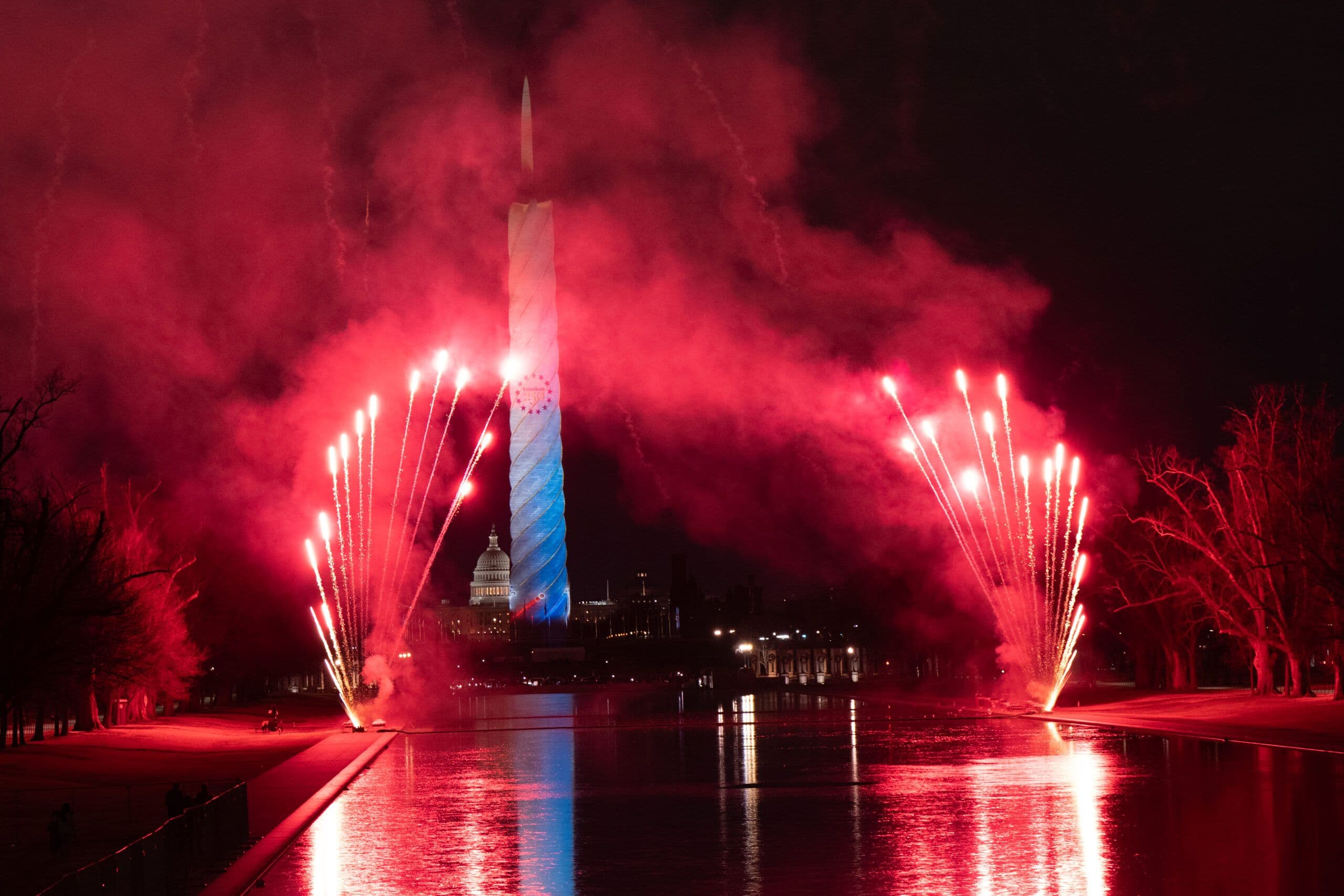 Projection Mapping on the Washington Monument