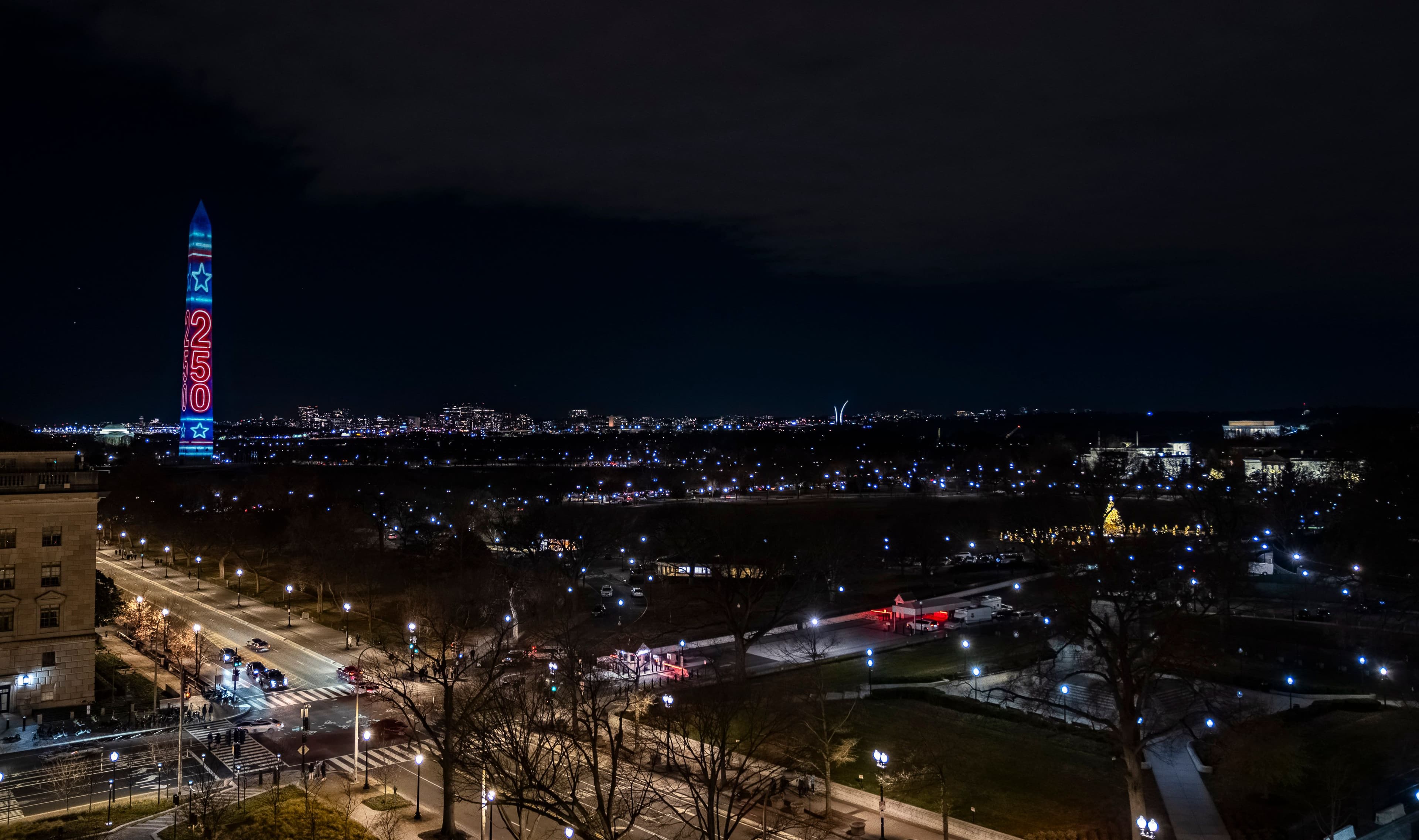 Projection Mapping on the Washington Monument