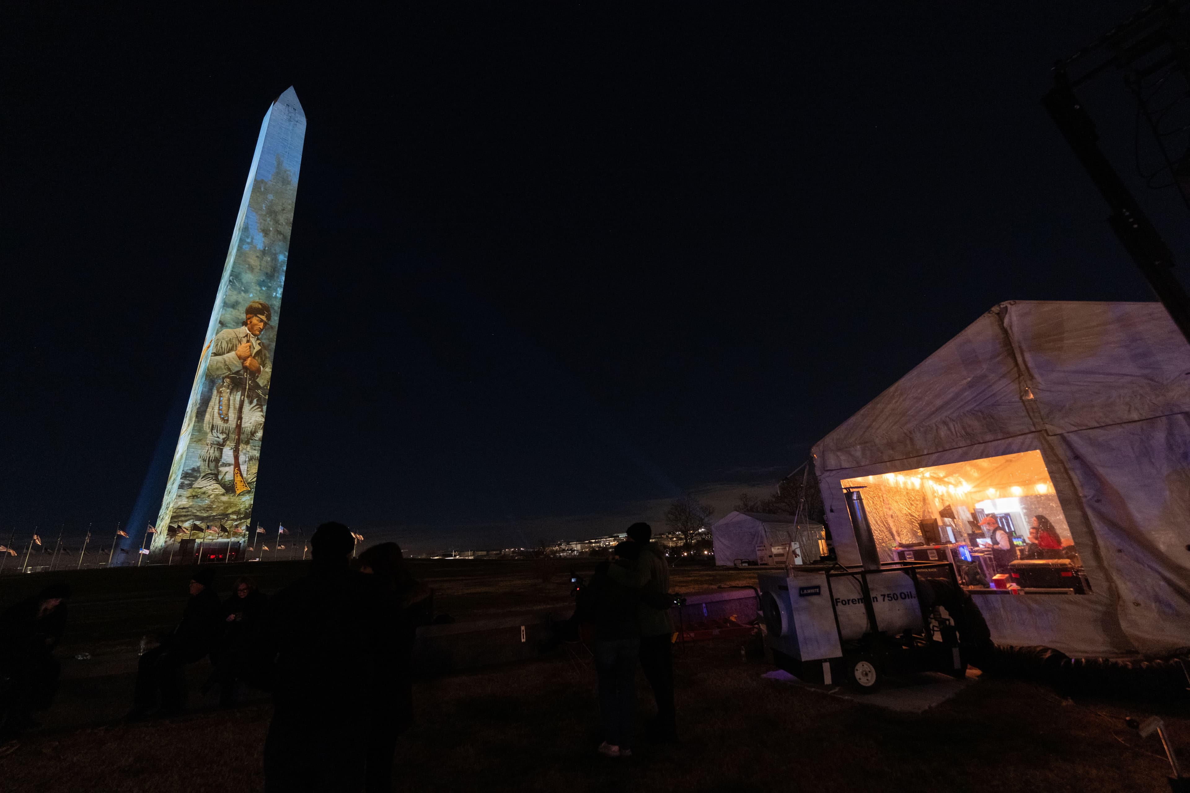 Projection Mapping on the Washington Monument